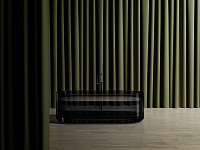 Abber Kristall Прозрачная ванна отдельностоящая овальная 170x75x55h см, цвет: черный AT9708Onyx