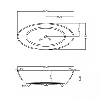 Abber Kristall Прозрачная ванна отдельностоящая овальная 180x85x52h см, цвет: оливковый AT9702Vesuvian