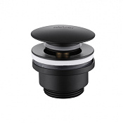 Abber Донный клапан для раковины click-clack, универсальный, цвет: черный матовый AF0011B