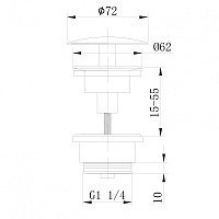 Abber Донный клапан для раковины универсальный, цвет: золото матовое AF0012G