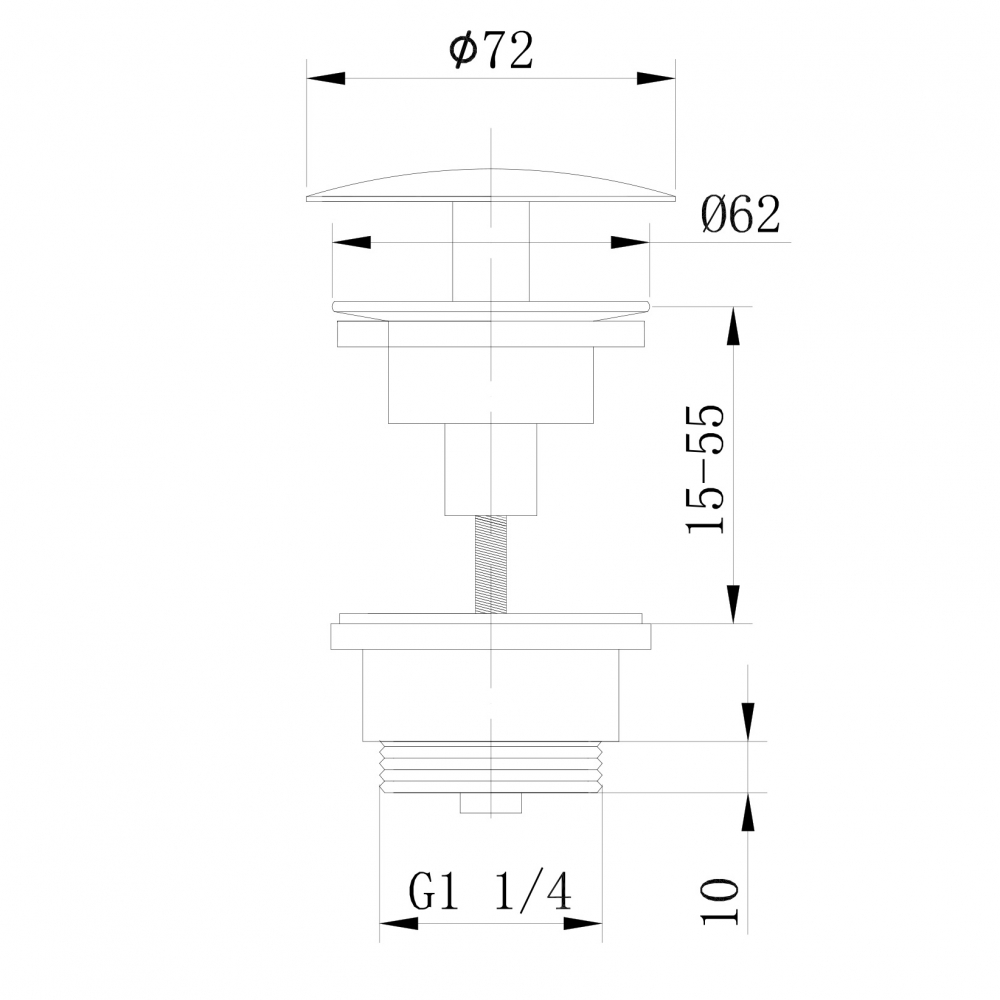 Abber Донный клапан для раковины универсальный, цвет: розовое золото AF0012RG