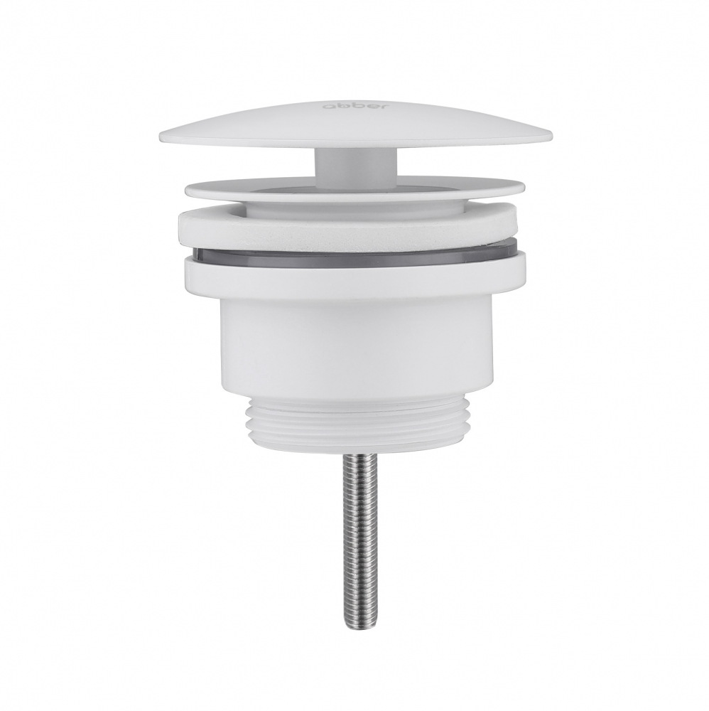 Abber Донный клапан для раковины универсальный, цвет: белый AF0012W
