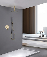 Abber Emotion Душевой комплект встраиваемый, лейка 20 см, цвет: золото AF8821G