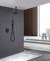 Abber Emotion Душевой комплект встраиваемый, лейка 20 см, цвет: черный AF8821B