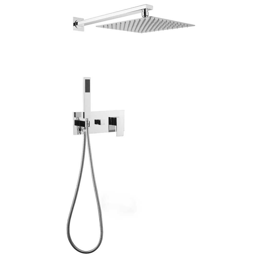 Abber Daheim Душевой комплект встраиваемый, лейка 20 см, цвет: хром AF8218