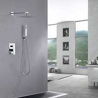 Abber Daheim Душевой комплект встраиваемый, лейка 20 см, цвет: хром AF8219