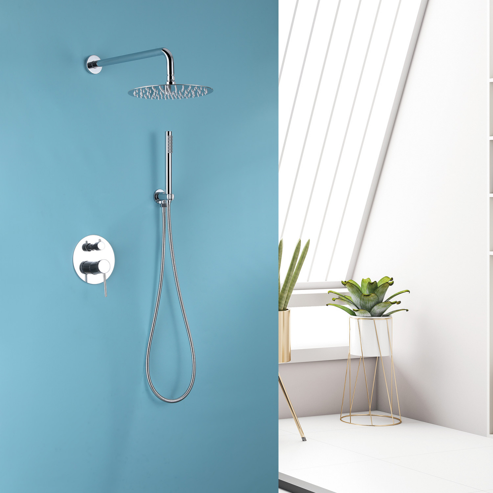 Abber Emotion Душевой комплект встраиваемый, лейка 22 см, цвет: хром AF8818