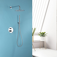 Abber Emotion Душевой комплект встраиваемый, лейка 22 см, цвет: хром AF8818