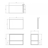 Abber Stein Консоль под раковину напольная 106x55x78h см, цвет: черный AS2631