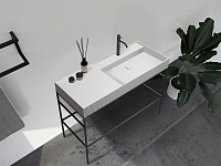 Abber Stein Консоль с раковиной напольная 120x48x85h см, цвет: черный AS2647