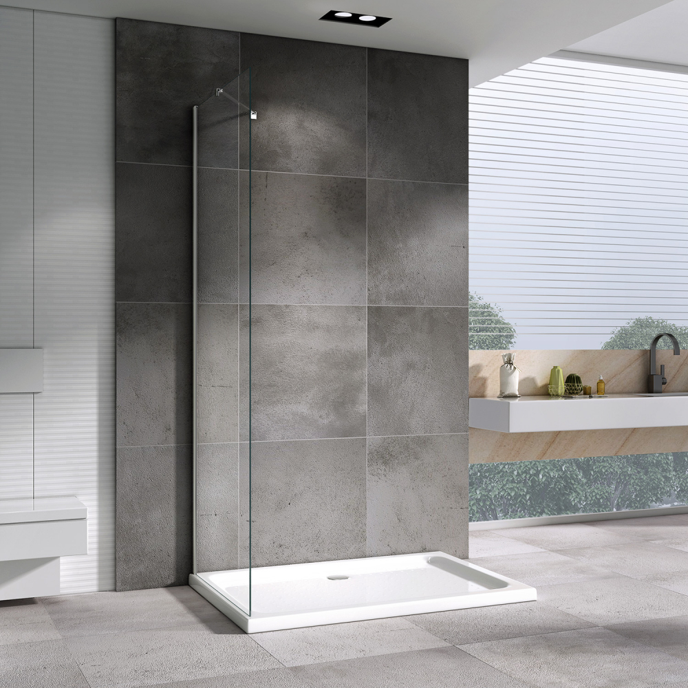 Abber Zart Боковая стенка, стекло 6мм 100x195h см, цвет: хром S101