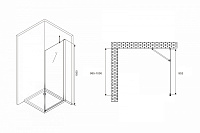 Abber Zart Боковая стенка, стекло 6мм 100x195h см, цвет: хром S101