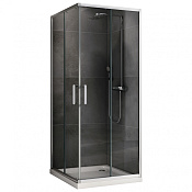 Abber Schwarzer Diamant Душевой уголок, раздвижная дверца, стекло 5мм 100x100x190h см, цвет: хром AG021005