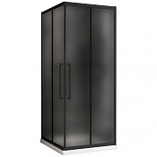 Abber Schwarzer Diamant Душевой уголок, стекло матовое 6мм 100x100x195h см, цвет: черный AG02100BMH