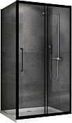 Abber Schwarzer Diamant Душевой уголок, раздвижная дверца, стекло 6мм 140x75x195h см, цвет: черный AG30140BH-S75B