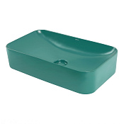 Abber Rechteck Раковина накладная прямоугольная 60,5x35x13,5h см, цвет: зеленый матовый AC2204MBG