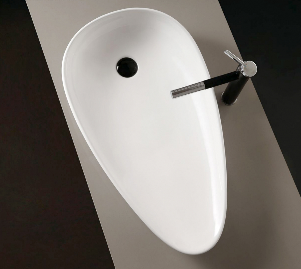 Abber Bequem Раковина накладная овальная 59x36x11h см, цвет: белый матовый AC2117MW