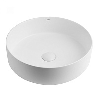 Abber Bequem Раковина накладная круглая 40x40x12h см, цвет: белый матовый AC2109MW