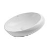 Abber Bequem Раковина накладная овальная 49x31x14h см, цвет: белый матовый AC2107MW