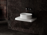 Abber Stein Раковина накладная овальная 56x36x16h см, цвет: белый матовый AS2650