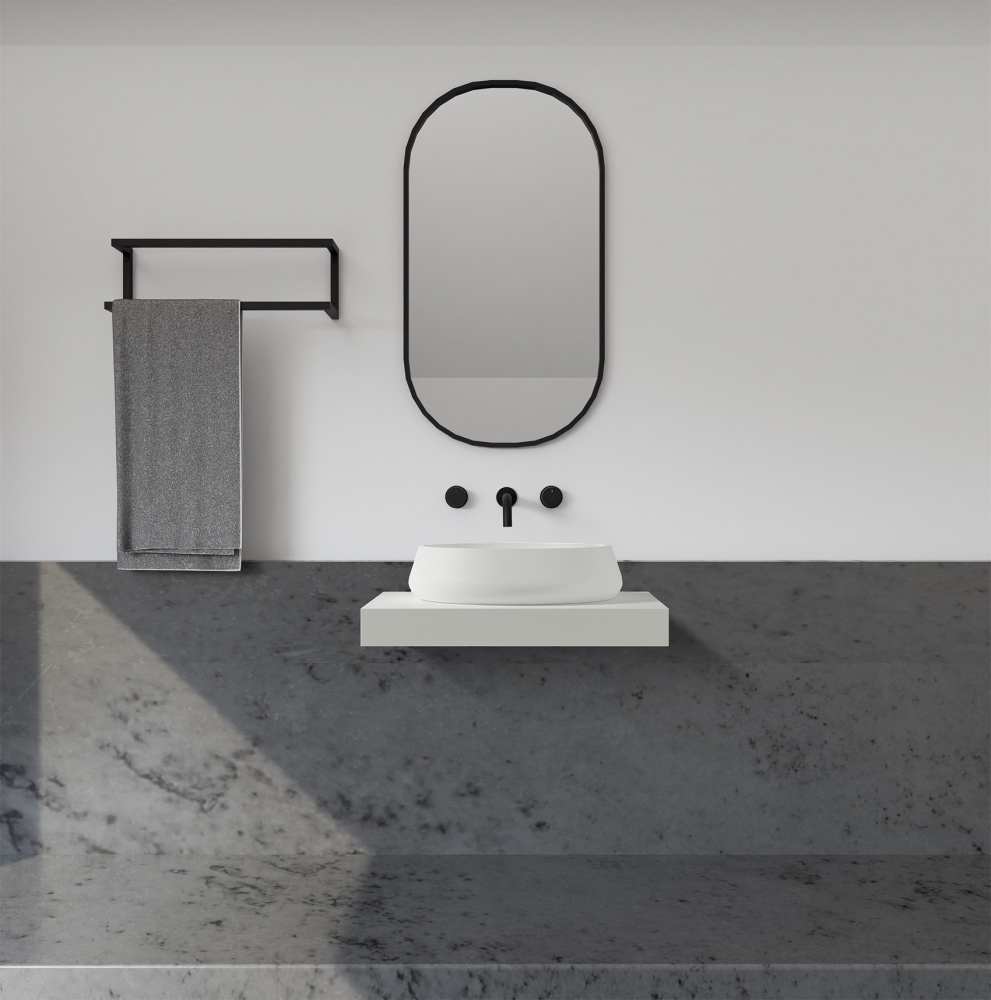 Abber Stein Раковина накладная овальная 60x42x15h см, цвет: белый матовый AS2605