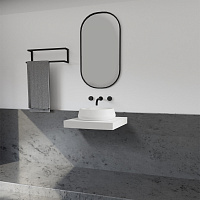 Abber Stein Раковина накладная овальная 60x42x15h см, цвет: белый матовый AS2605