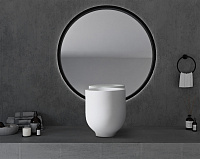 Abber Stein Раковина накладная круглая 40x40x45h см, цвет: белый матовый AS2618