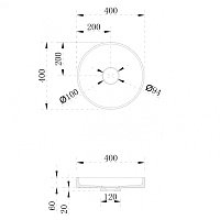 Abber Stein Раковина накладная круглая 40x40x6h см, цвет: белый матовый AS2604