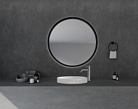 Abber Stein Раковина накладная круглая 40x40x6h см, цвет: белый матовый AS2604