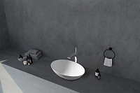 Abber Stein Раковина накладная овальная 50x35x15h см, цвет: белый матовый AS2609