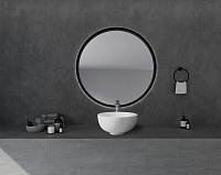 Abber Stein Раковина накладная круглая 40x40x20h см, цвет: белый матовый AS2617