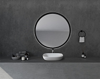 Abber Stein Раковина накладная прямоугольная 60x40x13h см, цвет: белый матовый AS2620