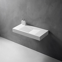 Abber Stein Раковина подвесная прямоугольная 100x48x12h см, цвет: белый матовый AS2641