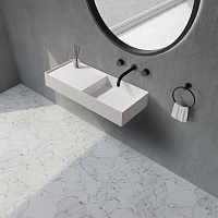 Abber Stein Раковина подвесная прямоугольная 80x36x12h см, цвет: белый матовый AS2648