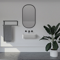 Abber Stein Раковина подвесная прямоугольная 50x40x15h см, цвет: белый матовый AS2626