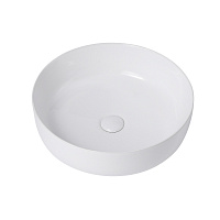 Abber Bequem Раковина накладная круглая 46x46x14h см, цвет: белый AC2100