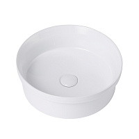 Abber Bequem Раковина накладная круглая 40x40x14h см, цвет: белый AC2103