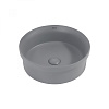 Abber Bequem Раковина накладная круглая 40x40x14h см, цвет: серый матовый AC2103MG
