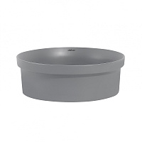 Abber Bequem Раковина накладная круглая 40x40x14h см, цвет: серый матовый AC2103MG