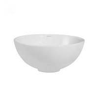 Abber Bequem Раковина накладная круглая 32x32x14h см, цвет: белый AC2106