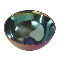 Abber Bequem Раковина накладная круглая 32x32x14h см, цвет: хамелеон AC2106Regen