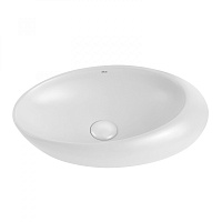 Abber Bequem Раковина накладная овальная 49x31x14h см, цвет: белый AC2107