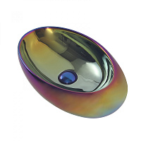 Abber Bequem Раковина накладная овальная 49x31x14h см, цвет: хамелеон AC2107Regen