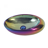 Abber Bequem Раковина накладная овальная 49x31x14h см, цвет: хамелеон AC2107Regen