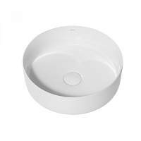 Abber Bequem Раковина накладная круглая 36x36x12h см, цвет: белый AC2108