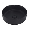 Abber Bequem Раковина накладная круглая 36x36x12h см, цвет: черный матовый AC2108MB