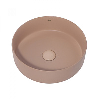 Abber Bequem Раковина накладная круглая 36x36x12h см, цвет: бежевый матовый AC2108MBB