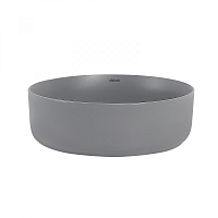 Abber Bequem Раковина накладная круглая 36x36x12h см, цвет: серый матовый AC2108MG