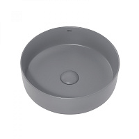 Abber Bequem Раковина накладная круглая 36x36x12h см, цвет: серый матовый AC2108MG