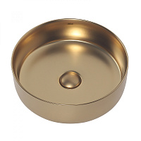 Abber Bequem Раковина накладная круглая 36x36x12h см, цвет: золото матовое AC2108MMG